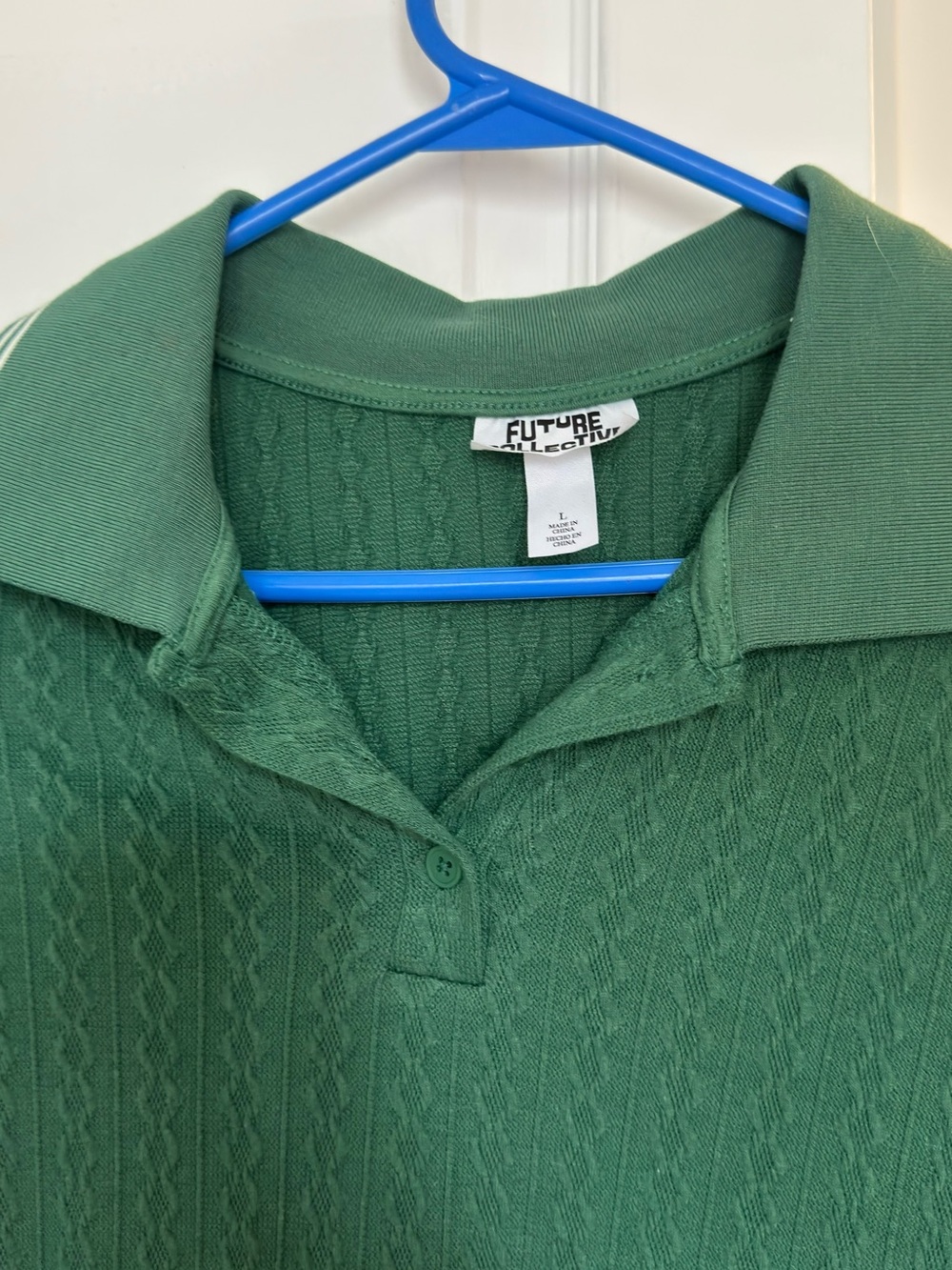 Future Love Green Polo Crop Top - Picture 3 of 3